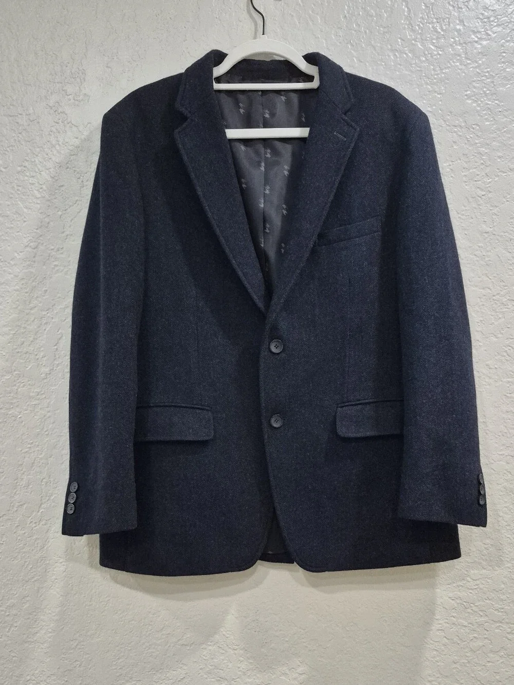 Tremelo Culture Navy Blue Wool 2-Button Blazer Jacket Size XL